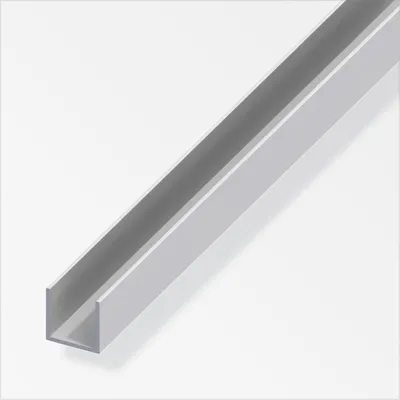 Produktbild von alfer U-Profil 2 m, 8.2 x 10.1 x 1.3 mm Aluminium eloxiert silber