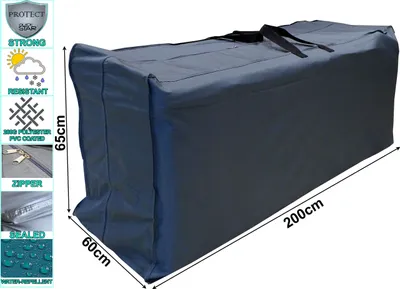 Produktbild von Kissentasche 200x60x65cm Schutzhülle für 8 Rollliegen Auflagen