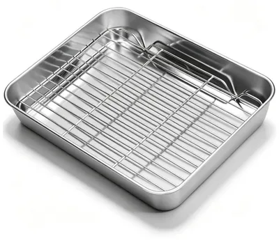 Image de Plaque de cuisson avec grille - Moule profond pour four et four à grille