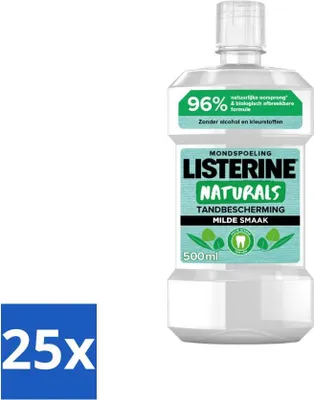 Produktbild von Listerine Naturals Mundspülung Zahnschutz 500 ml - Vorteilspack - 25 Stücke