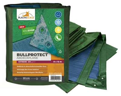 Produktbild von Rainexo Abdeckplane in Grün/Blau 250g/m² 8x12m "Premium"