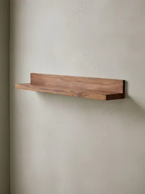 Wandregal Wood aus Massivholz Sheesham_ 140 cm_ nachhaltig_ starke Auflagefläche_ ideal für Wohnräume und Flure_ handgefertigt - KADIMA DESIGN_Größe_ 140x24x17 cm_#sku_BARWL1.578#