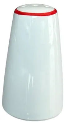 Zdjęcie produktu dla Talerzyk, słupki, czeski porcelana, czerwona linia, Thun, 7,7 cm