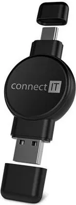 Image de CONNECT IT WatchTravelCharge chargeur sans fil Qi (Apple, Samsung) USB-A/USB-C, NOIR