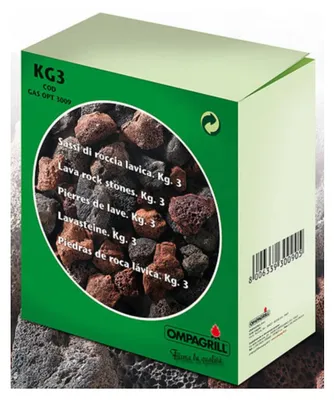 Obrázek produktu pro Lávové kameny Ompagrill pro plynový gril, 3 kg