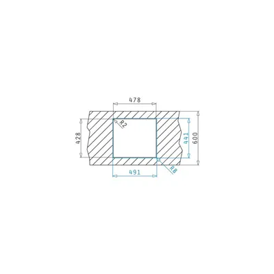 Produktbild von Pyramis Einbauspüle Tetragon 1B flächenbündig Edelstahl 100090901