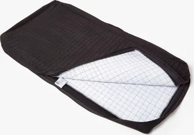 Produktbild von HOMESCAPES Velours-Sitzkissenbezug schwarz für 2-Sitzer-Sofa-Auflagen, 100x50x10 cm