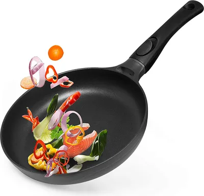 Produktbild von Gotoll Bratpfanne »GL52408«, Aluminium, 24cm, Grillpfanne Steakpfanne mit abnehmbarem Griff, Pfanne Antihaftbeschichtet Pan