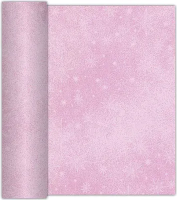 Produktbild von Tischläufer stoffähnlich 40cm x 6m Rolle mit Sternen Rosa