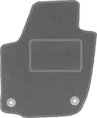 Produktbild von Fahrerfußmatte Velours graphit passend für Seat Toledo IV (2012-, Limousine) – mit Befestigungen – passgenau