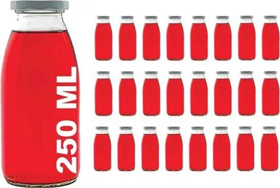 Productafbeelding van Set van 24 Lege Glazen Flessen met Schroefdop, 250 ml