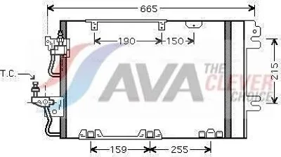 Produktbild von AVA COOLING SYSTEMS OL5384D Kondensator Klimaanlage Klimakondensator für OPEL ZAFIRA B (A05) +Trockner