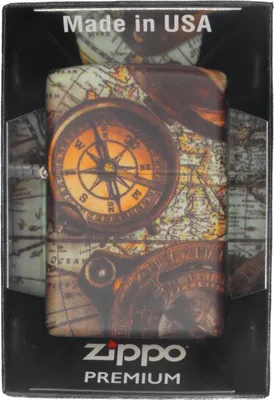 Obrázek produktu pro Benzínový zapalova? Zippo 60006137 Compass World Map v?truodolný