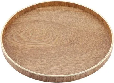 Produktbild von Hölzernes Servierteller 30 cm - Holzdienschale für Kaffee und Obst auf dem Kaffeetisch