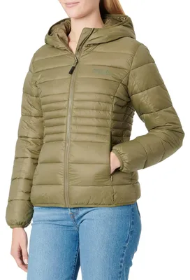 Productafbeelding van FILA dames lichtgewicht hooded jack "SQUILLE", kleur: olijfgroen, maat: S