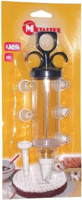 Image de Seringue à décorer + 8 douilles - Metaltex