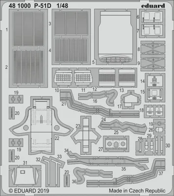 Produktbild von Eduard Accessories 481000 - 1:48 P-51D for Eduard - Neu