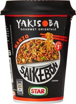 Produktbild von STAR saikebon yakisoba Gourmet orientalisch mit Rindfleisch 93 gr