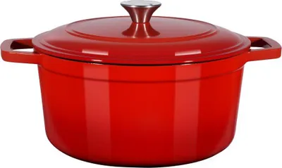 Obrázek produktu pro Smaltovaný litinový pekáč 5,68 l - holandská trouba na pečení kváskového chleba, robustní hrnec s poklicí a 2 držadly, žáruvzdorný do 260 °C - holandská trouba na vaření a pečení