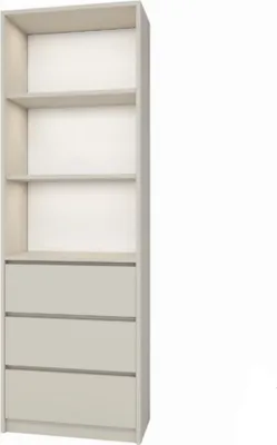 Obrázok produktu pre Regál s 3 zásuvkami a policami na knihy moderný dizajn štýlový Cashmere
