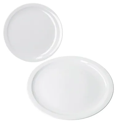 Obrázek produktu pro Sada 2 ks bílých talířů na pizzu, Ø 30,5 cm, talíře pro 2 osoby, velké bílé talíře