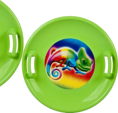 Immagine prodotto di Disco da neve UFO Green R.M - Robusto scivolo in plastica per bambini