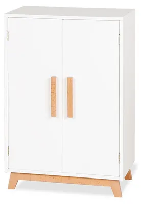 Produktbild von Pinolino Puppenschrank 'Marit', 4-tlg. Lackiert: MDF und Buche, weiß und klar lackiert