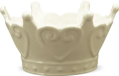 Produktbild von Krone Pflanzgefäß Keramik weiß Ø 13x7 cm