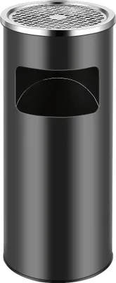 Image de Poubelle en inox Poubelle de cuisine Poubelle en métal 60x25x25 cmNoir
