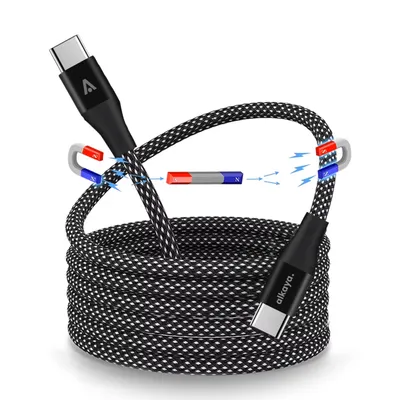 Produktbild von alkaya Speed Flex Magnetisches Datenkabel Geflochten 65W 1m schwarz (CL-60029)
