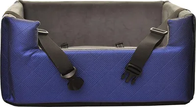 Produktbild von Hundesitz Autositze Autokörbchen Hundeautositz Autositz für Hunde Kunstleder Lux BLAU Metallic L