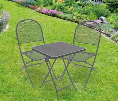 Zdjęcie produktu dla Krzesło ogrodowe, składane, na taras, balkon, Filo, metalowe, 47x87x56 cm