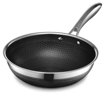 Hybrid-Wok 25 cm, antihaftbeschichtet, spülmaschinengeeignet, induktionsgeeignet
