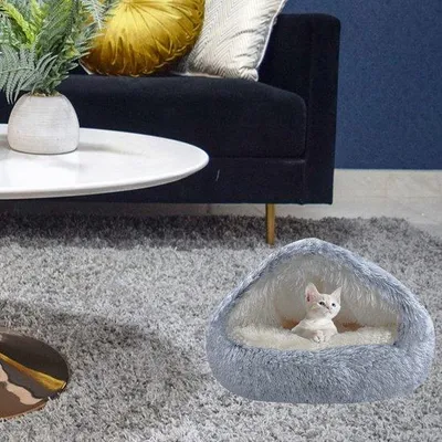Produktbild von Famanu Katzenbett – Plüsch mit Antirutschboden - 50 cm