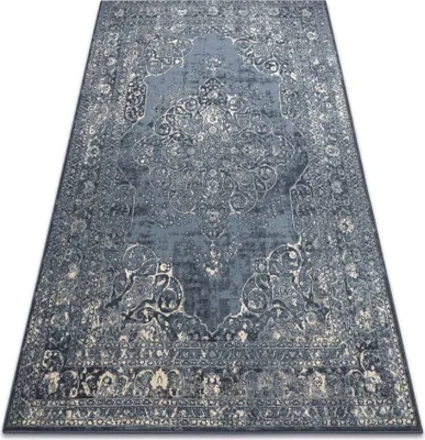 Produktbild von Teppich Wolle NAIN Rosette vintage 7599/50911 dunkelblau / beige Blau 240x340 cm