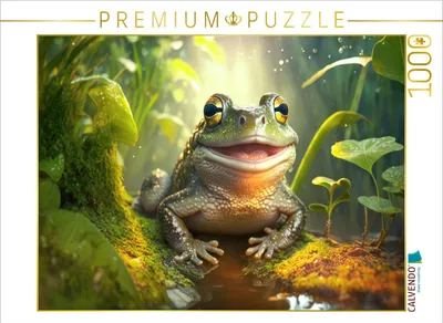 Produktbild von CALVENDO Puzzle Frosch | 1000 Teile Lege-Größe 64x48cm Foto-Puzzle für glückliche Stunden