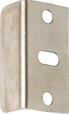 Produktbild von Winkelschließblech (Möbelschließblech) zum Schrauben 30x11x11mm Stahl vernickelt