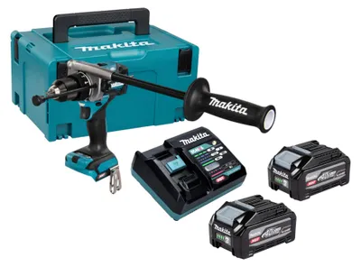 Productafbeelding van Makita HP 001 GU201 accu-slagboormachine 40 V max. 140 Nm borstelloos + 2x accu 4,0 Ah + oplader + Makpac