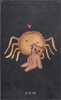 Produktbild von Mr. & Mrs. Panda Wandbild Spinne Agathe Teddy - Kreidetafel - Geschenk, Treue, Wandschmuck, Verliebt, Dankeschön, Tapestry, Wandteppich, Liebesbeweis, Wandtuch, Hängedeko
