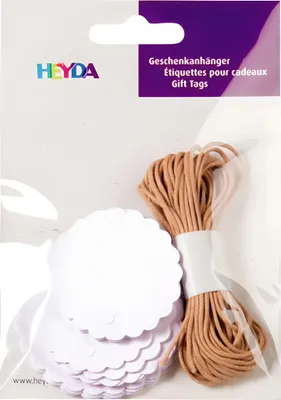 Produktbild von HEYDA 204870730 Geschenkanhänger-Set Packung 95 x 135 cm weiss