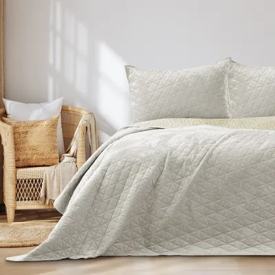 Zdjęcie produktu dla Narzuta na łóżko LAILA styl glamour 240x260 j. beżowa