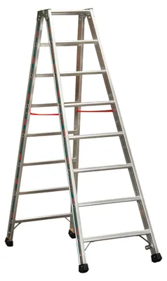 Produktbild von Alu-Stufen Stehleiter Mod. S30577 - Stufenanzahl: 2 x 8, Länge: 2,00 m