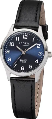 Produktbild von Regent F-1307 Damenuhr Klein mit Lederband