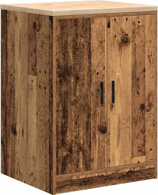 Obrázok produktu pre Garážová skriňa staré drevo 60x51x85 cm masívna borovica