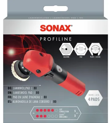 Produktbild von 6x SONAX LammwollPad 80 | Packung (4 Stück)