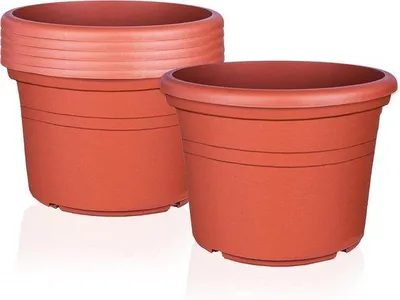 Produktbild von Blumentopf Set 6 Stück Terracotta Rund 25 cm