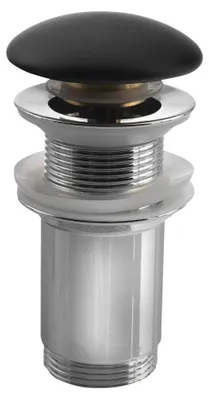 Produktbild von Ablaufgarnitur 5/4“, klick-klack, Keramik-Stopfen, H. 10-50 mm, Schwarz matt