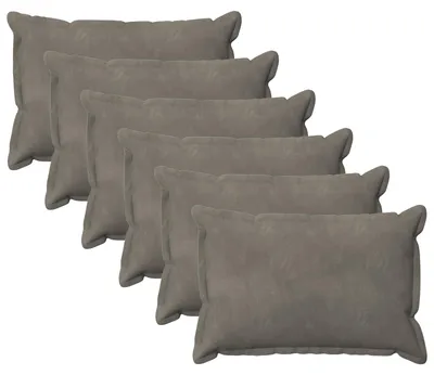 Produktbild von vidaXL Kissen mit Kissen HOUTEN 6 Stk. Hellgrau Samt