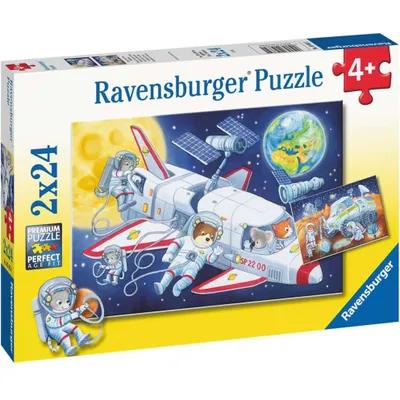 Obrázek produktu pro Kinderpuzzle Reise durch den Weltraum (2x 24 Teile) - Ravensburger 05665 - (Spielwaren / Puzzle)
