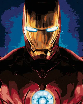 Obrázek produktu pro Zuty - Malování podle čísel - IRON MAN VE TMĚ, 40x50 cm, bez rámu a bez vypnutí plátna